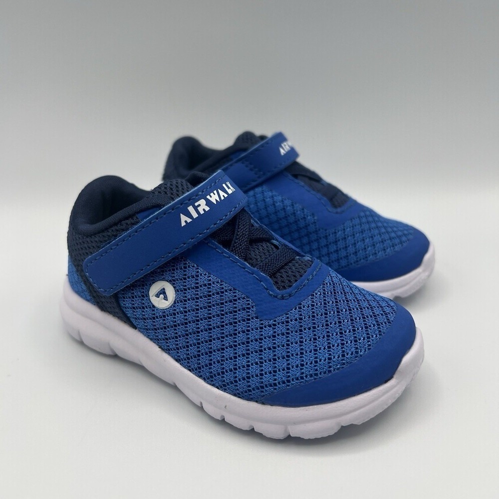 Airwalk Gusto Cross Trainer Blue Slip On Strap Shoes - Baby Toddler Size 5 NEW